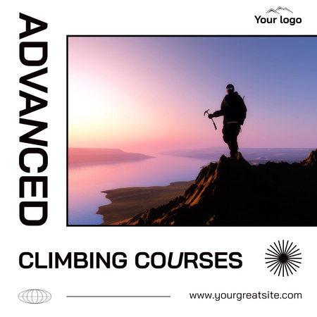 Plantilla de diseño de Climbing Courses Ad Instagram 