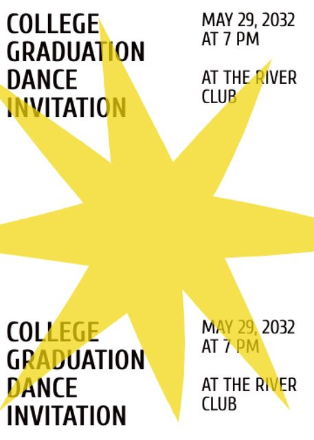 Szablon projektu Graduation Party Event Announcement Invitation