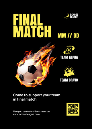 Final Soccer Match Announcement Invitation Πρότυπο σχεδίασης