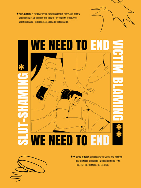 Designvorlage Protest against Slut-Shaming für Poster US