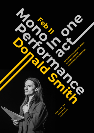 Theatrical Performance Announcement Poster tervezősablon