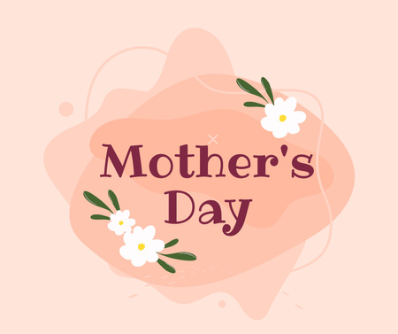 Mother's Day pink springtime Facebook Design Template