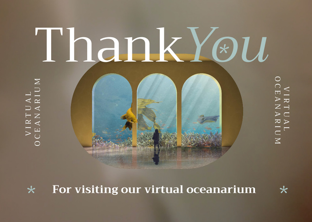 Virtual Oceanarium Ad Card Modelo de Design