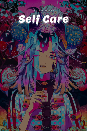 Designvorlage schönheitsanzeige mit niedlichem anime-girl-charakter für Pinterest