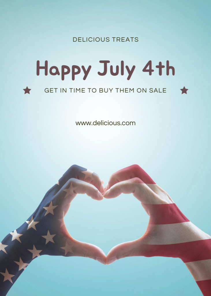 Template di design Best Offers on American Freedom Day Postcard 5x7in Vertical