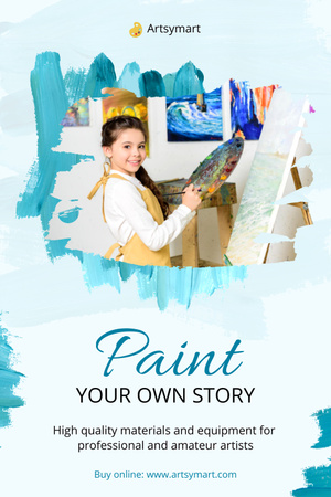 Plantilla de diseño de Oferta de herramientas y suministros de pintura fáciles de usar Pinterest 