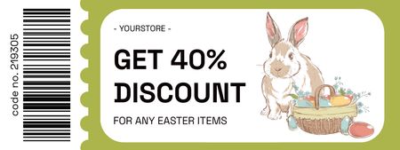 Discount Offer for All Easter Items Coupon Design Template