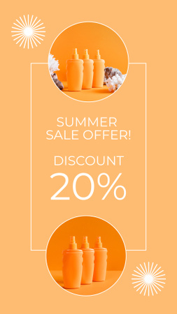 Summer Sale Offer For Sunscreen Instagram Story Design Template