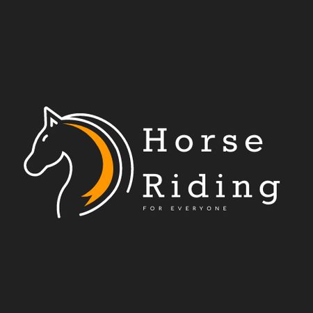 Ontwerpsjabloon van Logo van Horse Club and Riding Offer