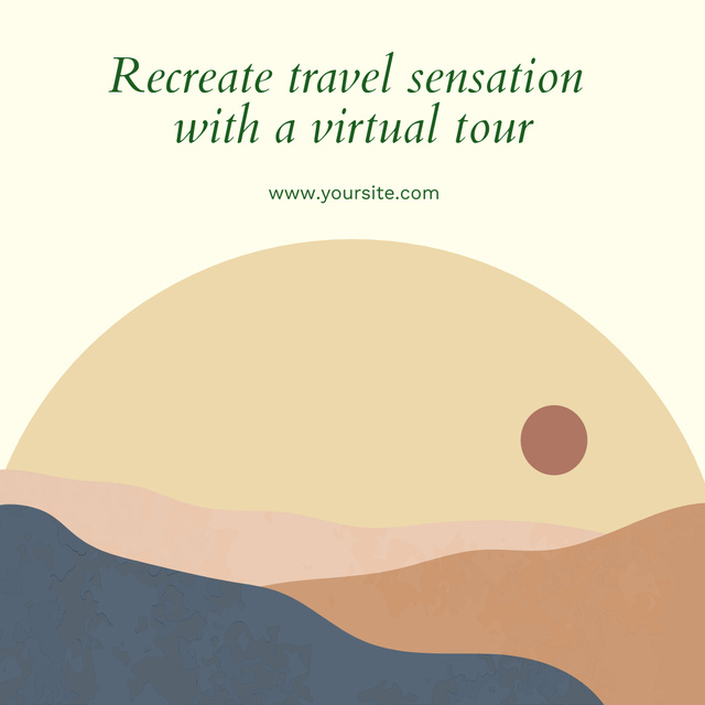 Virtual Travel Promotion Instagram Šablona návrhu