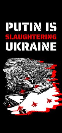 Putin slaughtering Ukraine Flyer DIN Large Design Template