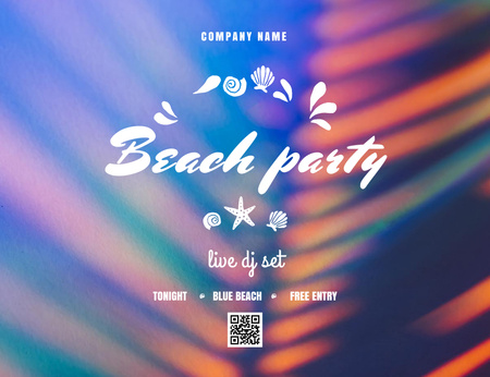 Modèle de visuel Dance Night Party With Free Entry - Invitation 13.9x10.7cm Horizontal