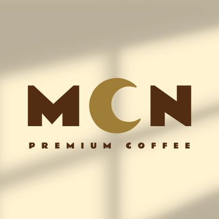 Cafe Ad with Moon Illustration Logo Πρότυπο σχεδίασης