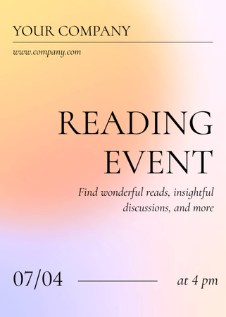 Reading Club Invitations Invitation Tasarım Şablonu