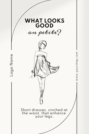 Platilla de diseño Fashion Tips for Petite Women Pinterest