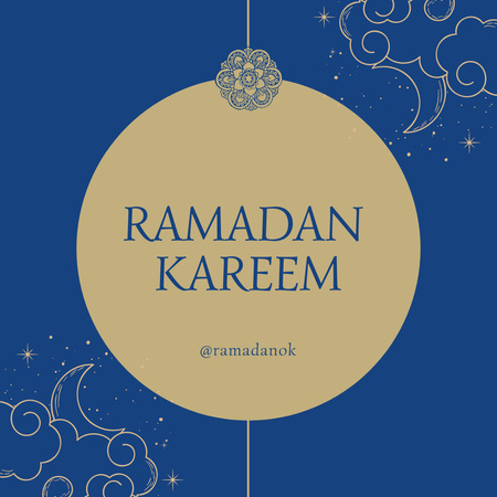 Designvorlage Ramadan Kareem Greeting für Instagram