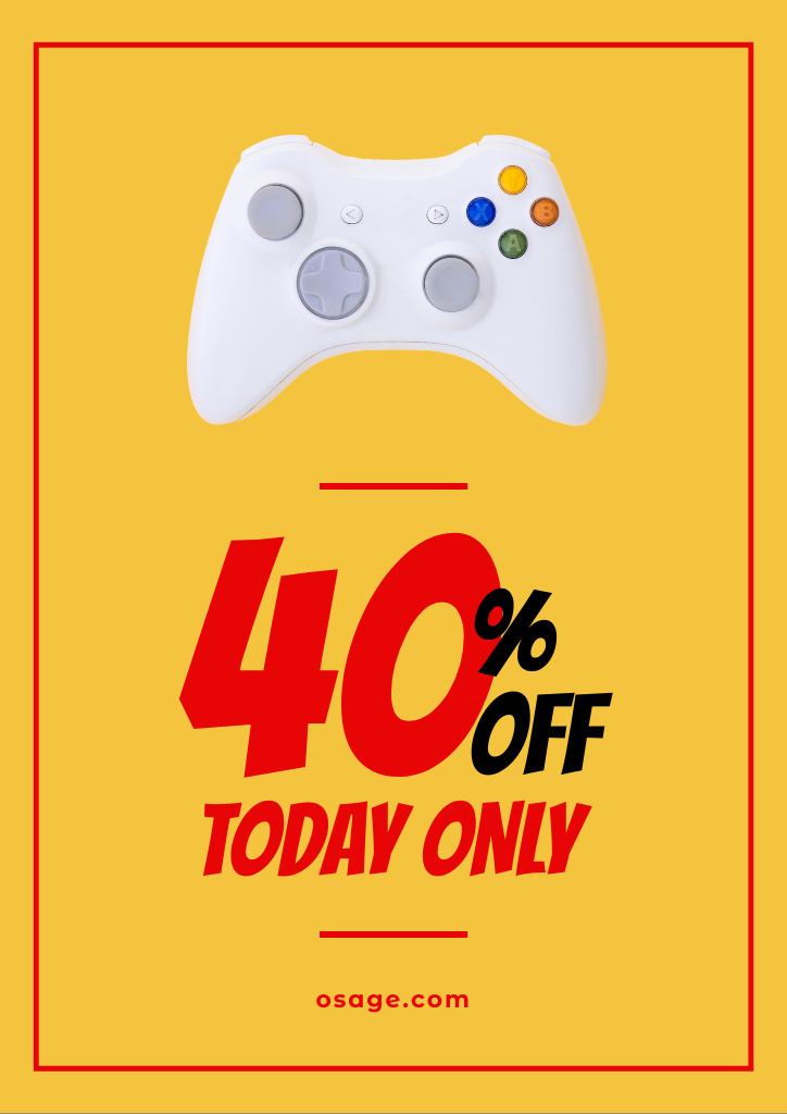 Template di design Gadgets Sale with Video Game Joystick Flyer A4