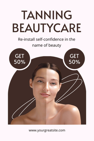 Platilla de diseño Tanning Care Cosmetics for Beautiful Women Pinterest