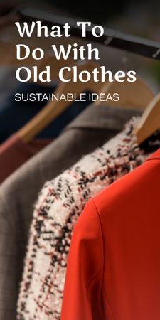 Régi ruhák fenntartható ötletek Graphic tervezősablon