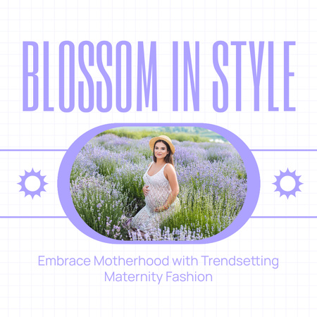 Plantilla de diseño de Colección de ropa de maternidad floreciente y elegante Instagram 