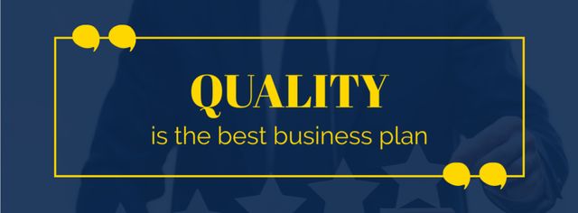 Business Quote about Quality Facebook cover Design Template