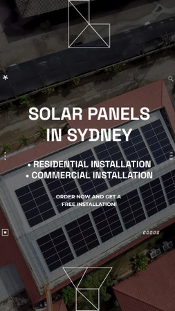 Template di design Pannelli Solari Per Case E Uffici Con Installazione Gratuita TikTok Video