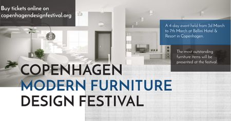Copenhagen modern furniture design festival Facebook AD Design Template