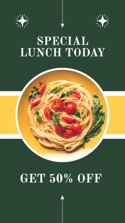Italian Pasta Special Offer with Tomatoes Instagram Story Design Template