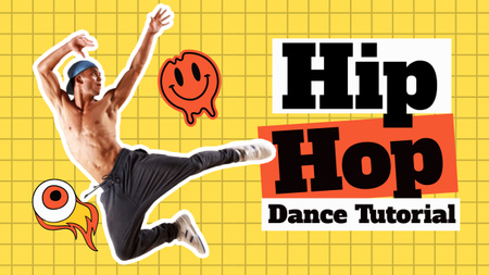 Ad of Hip Hop Dance Tutorial Youtube Thumbnail Modelo de Design