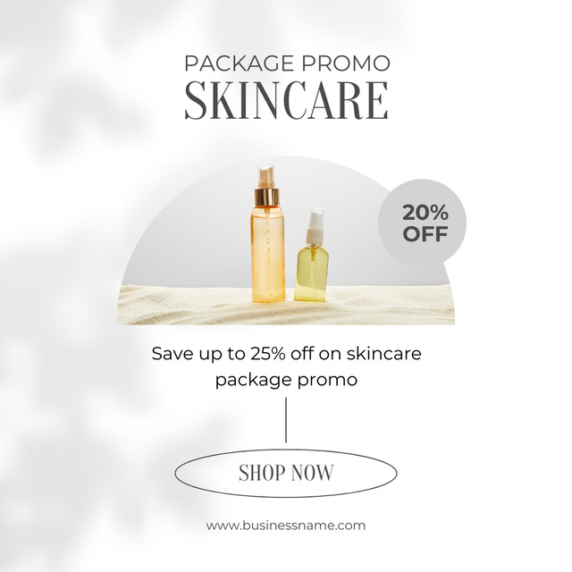Modèle de visuel Skincare Promo Pack - Instagram