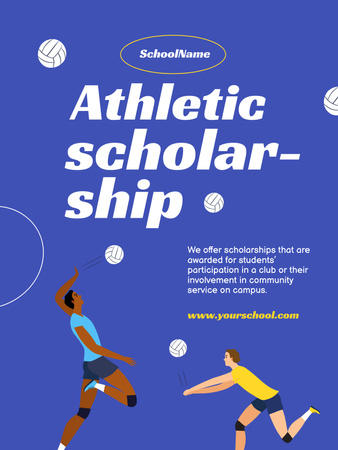 Athletic Scholarship Ad Poster US Design Template