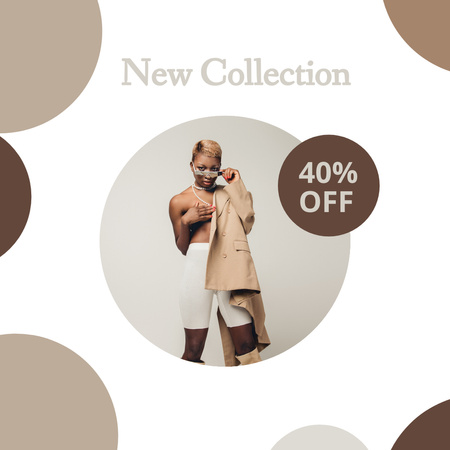 Beige Collection -ale naisille Instagram Design Template