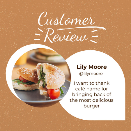 Customer Review on Food Instagram Design Template