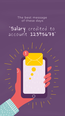 Funny Joke about Salary Increase Instagram Story – шаблон для дизайну