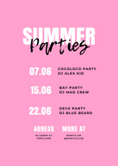 Summer Party Announcement with Palm Tree