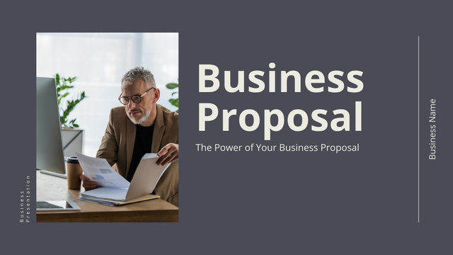 Discussion of New Business Proposition Presentation Wide Design Template