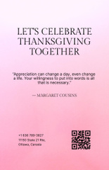 Book a Table for Thanksgiving Day Evening Meal