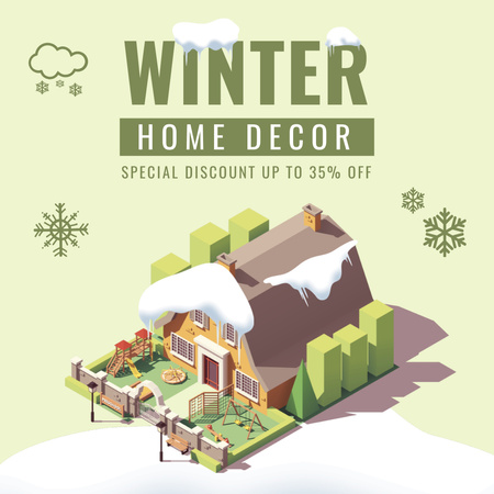 Platilla de diseño Discount on Winter Home Decor Instagram AD