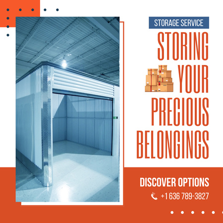 Long-term Storage Service Promotion With Options Animated Post Design Template