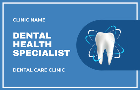 Dental Health Specialist Services Ad Business Card 85x55mm Design Template