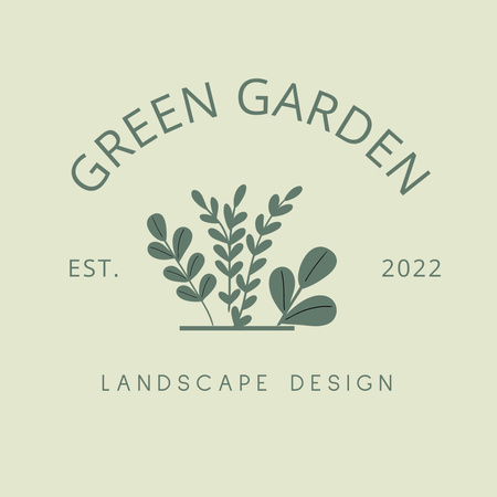Landscape Services Offer Logo Design Template