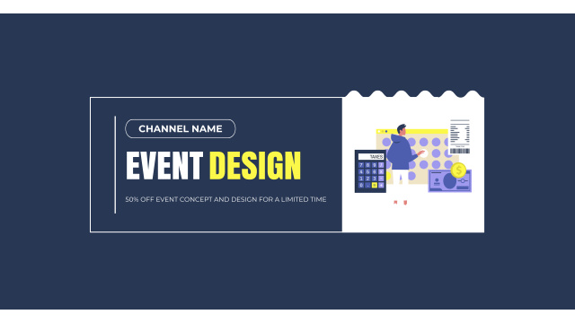 Event Design Services Ad with Illustration Youtubeデザインテンプレート