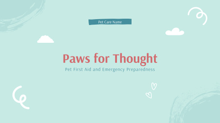 Plantilla de diseño de Ayuda de emergencia para mascotas enfermas Presentation Wide 