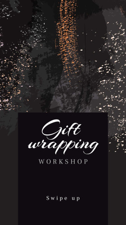 Ontwerpsjabloon van Instagram Story van Gift Wrapping Workshop Announcement
