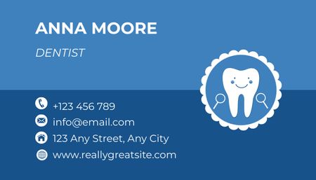 Modèle de visuel Annonce de dentisterie pédiatrique - Business Card US