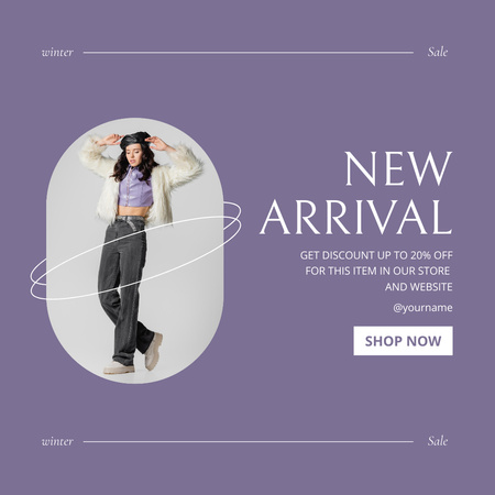 New Arrival Fashion Collection Announcement Instagram Πρότυπο σχεδίασης