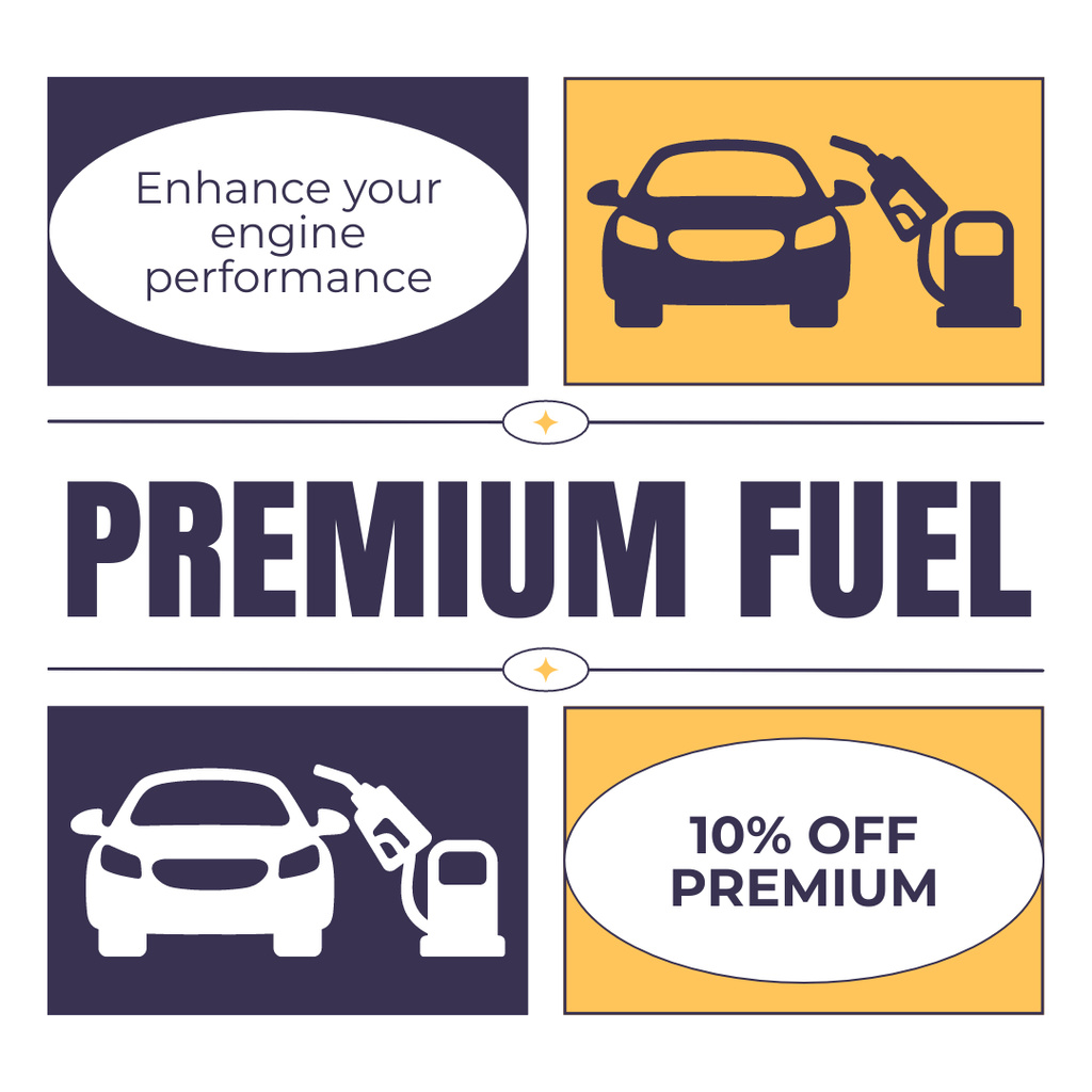 Premium Fuel Offer with Nice Discount Instagram AD Šablona návrhu