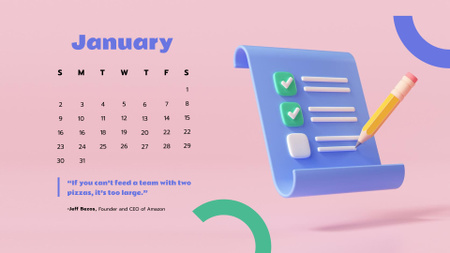 Illustration of Sheet with Notes Calendar – шаблон для дизайну