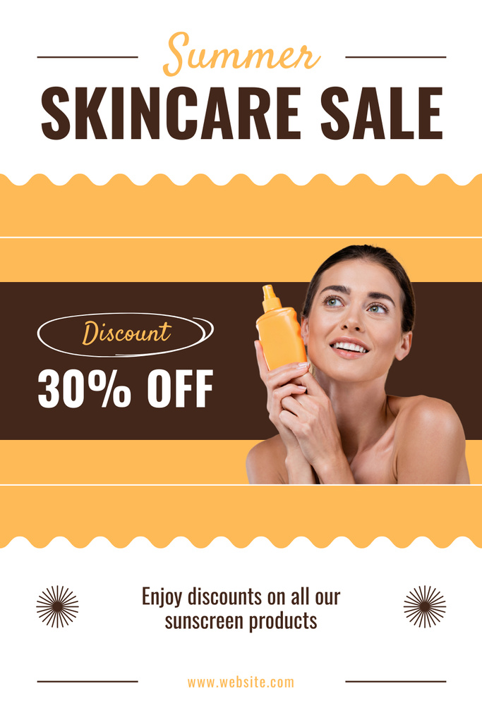 Designvorlage Best Skincare Products for Summer für Pinterest