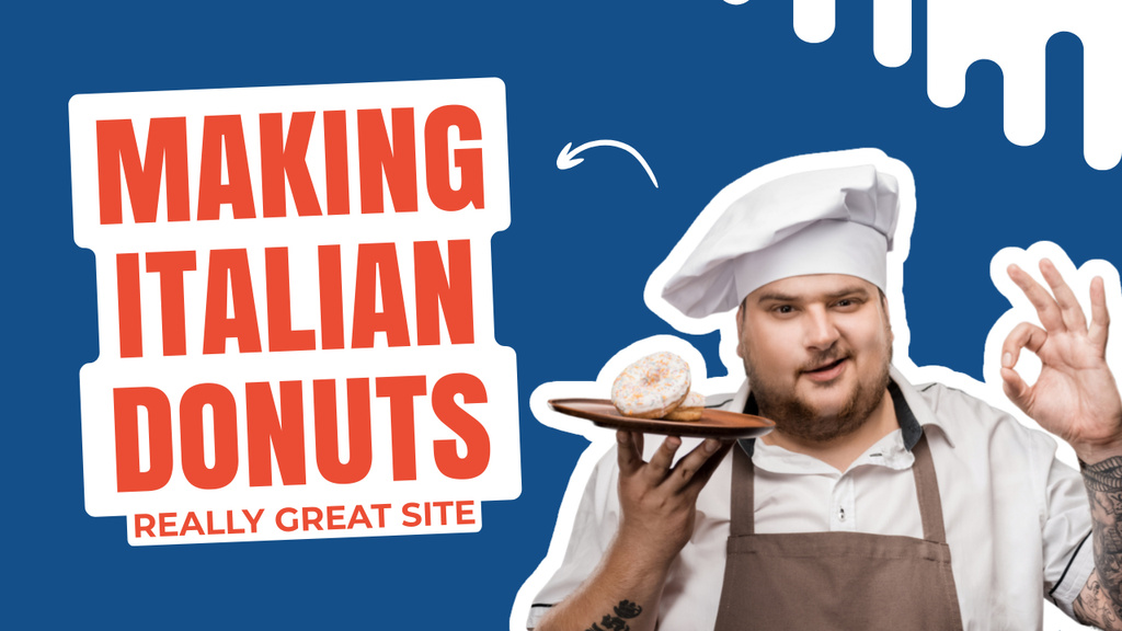 Designvorlage Recipes for Making Italian Donuts für Youtube Thumbnail